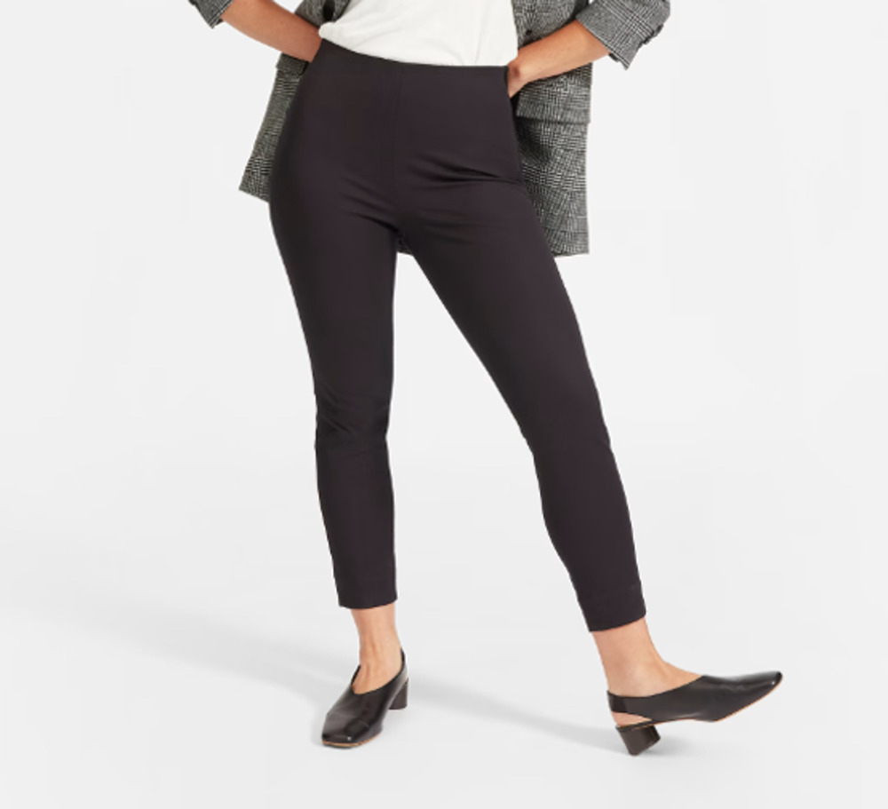 EVERLANE Women's The Curvy Side-Zip Work Pant Size 6 Stretch Cotton Black NWT